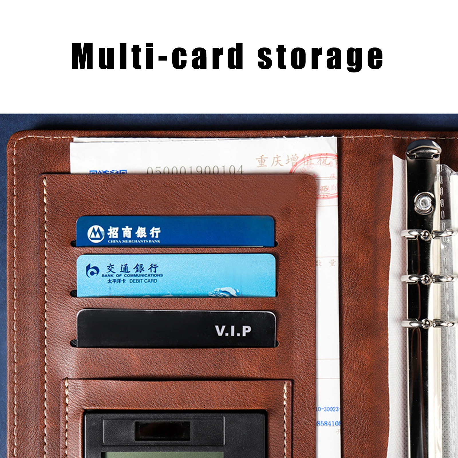 Pasta de Couro Organizador com Banco Multifuncional Padfolio Pasta Negócios Notebook Potência u Disco Carteira Escritório a5 8 negócios notebook organizador com banco potência u