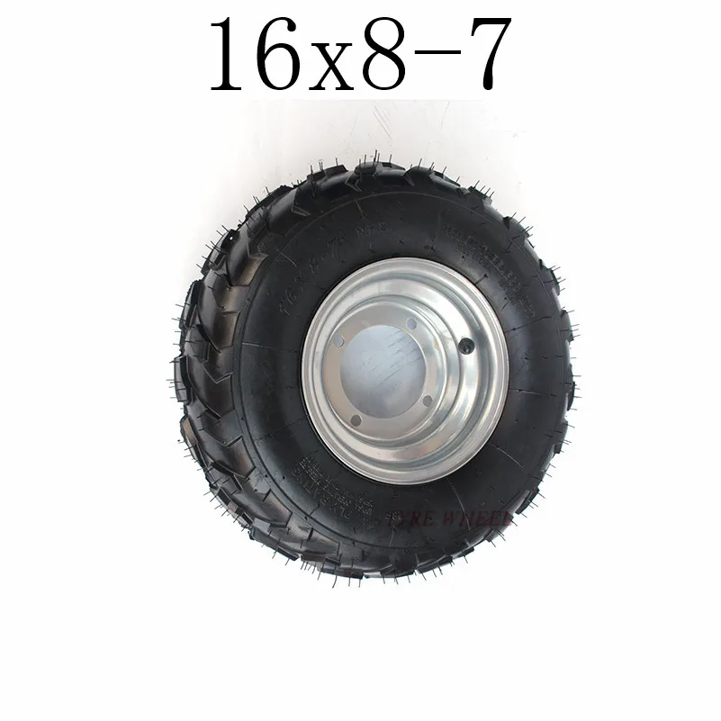 Картинг детская коляска ATV UTV 16X8. 00-7 дюймов бескамерное колесо шин с 4 отверстиями на высоком каблуке 11 см, концентратор