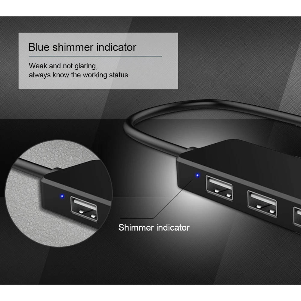 Usb-концентратор 2,0 Мульти USB 2,0 usb-хаб высокоскоростной передачи данных 4 порта концентратор все в одном для ПК ноутбук MacBook Pro Аксессуары