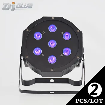 

Led Flat Par 7X12W Rgbw Light Dmx 512 Stage Lighting For Dj Disco Party Projector Nightclub