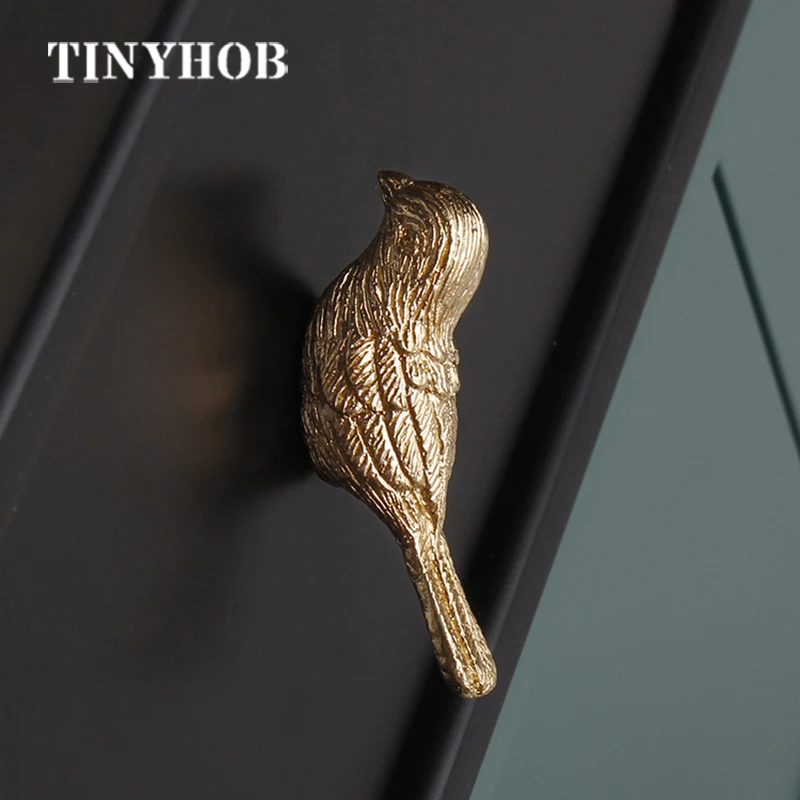 В форме птицы/Твердые Латунные Ручки для шкафа ручки выдвижных ящиков кухонные