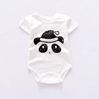 

PatPat 2020 New Summer Infant Harem Panda Printed Jumpsuit Baby Girl and One Pieces