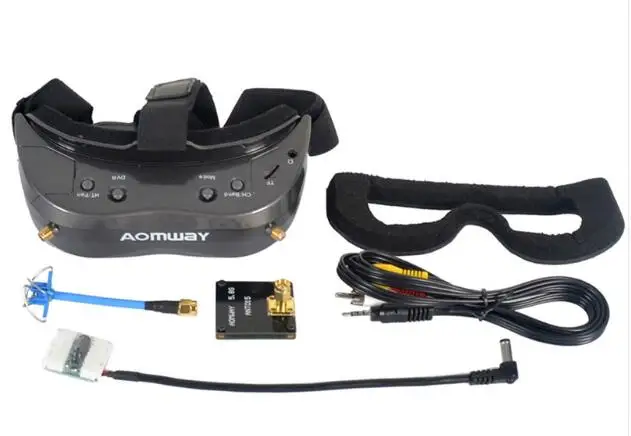 Aomway Commander Goggles V2 3D 5,8G 64Ch 1080P 800X600 SVGA FPV видео гарнитура Поддержка HDMI DVR FOV 45 для модели RC