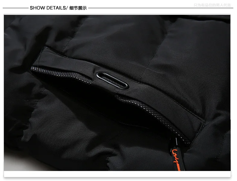 Autumn And Winter New Style Men's Fashion Cotton Coat Mid-length Cotton-padded Clothes