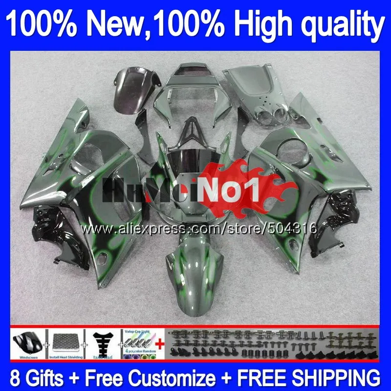 R 6 для YAMAHA YZF R6 YZF600 YZF 600 YZF-600 темно-зеленый 4MC. 77 YZF-R6 1998 1999 2000 2001 2002 YZFR6 98 99 00 01 02 обтекатели