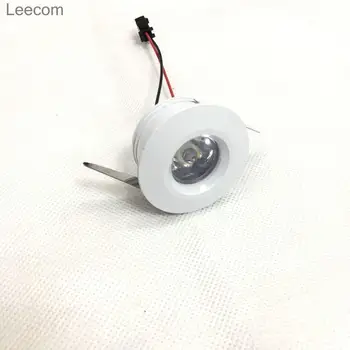 

4Stück 3 W LED Mini Einbauleuchte Round verstellbarer silver Spot Deckenlampe 220 V LED-Schrankleuchte