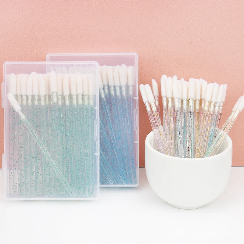 

50Pcs/box Disposable Lip Brush Eyelash Makeups Brushes Lash Extension Mascara Applicator Lipstick Wands Cosmetic Makeup Tools