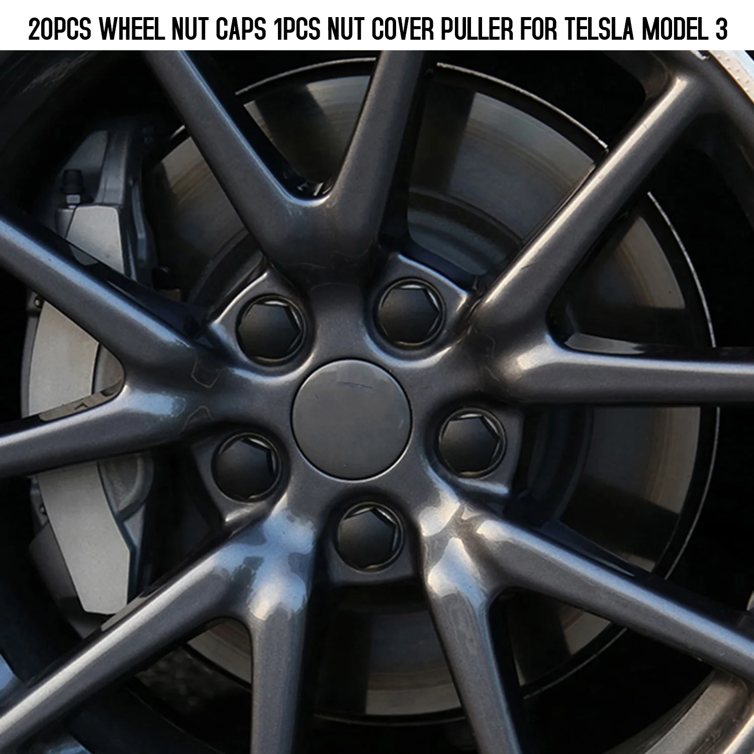 Колпачок гайки колеса для Tesla модель 3 гайка-колпачок s Винтовая защита болт Съемник комплект 21 шт. черный глянец
