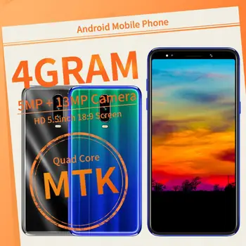 

Face ID 5.5" Screen Cell Mobile Phone 9Lite 4GRAM 64GROM MTK Android Smartphones 13MP Camera Quad Core Phones 9 Lite celulares