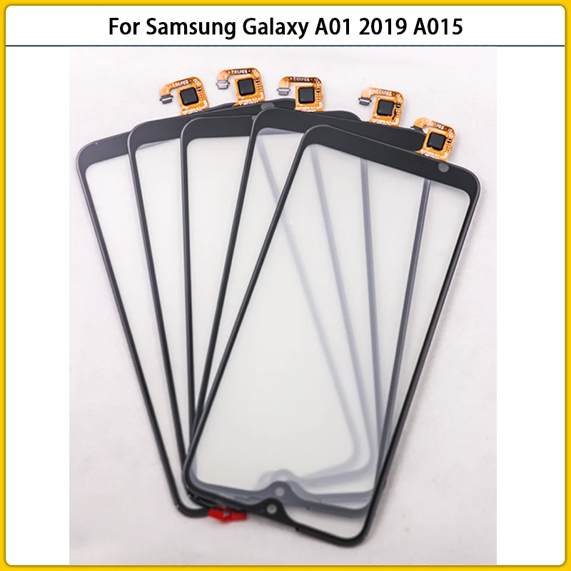 

10PCS New For Samsung Galaxy A01 2019 A015 SM-A015F/DS Touch Screen Panel Digitizer Sensor LCD Front Outer Glass A01 Touchscreen