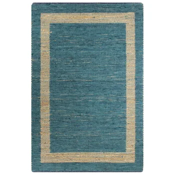 

Carpet handmade jute blue 120x180 cm For Home Hotel Floor Protection Living Room Decor Washable Carpet