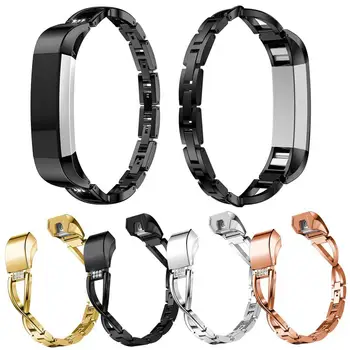 

Replacement Metal Rhinestone Bracelet Wristband Watch Strap for Fitbit Alta