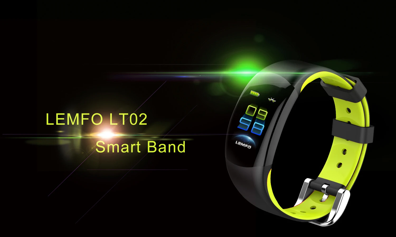 Braccialetto Fitness Etg Smart con display a colori LCD, monitoraggio della frequenza cardiaca impermeabile IP68 e pedometro 16