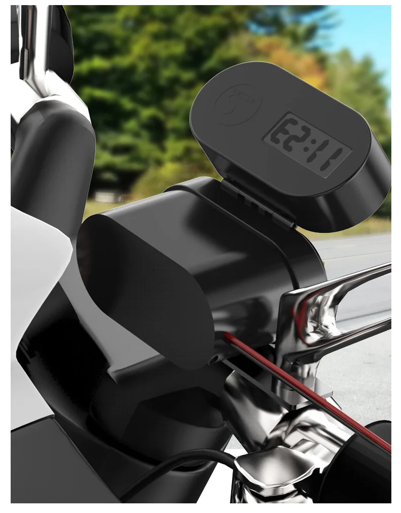 Универсальный 12-24V адаптер питания для мотоцикла, Usb зарядное устройство, водонепроницаемый адаптер для автомобильного зарядного устройства для мобильного телефона gps, 6 цветов