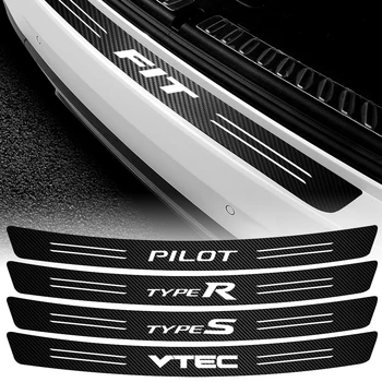 

Car Carbon Fiber Tail Trunk Rear Bumper Protector Sticker for Hodna Mugen Typer R Typer INSPIRE Fit CR-V UR-V XR-V CR-Z Pilot