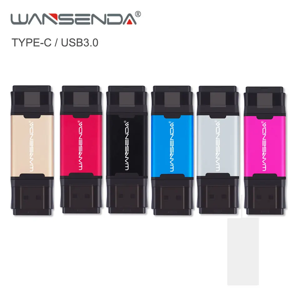 WANSENDA OTG USB 3,0 type-C USB флеш-накопитель 512 ГБ 256 ГБ флеш-накопитель для ПК type C 128 Гб 64 ГБ 32 ГБ 16 ГБ Флешка карта памяти