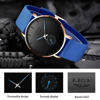 

Relogio Masculino 2020 LIGE New Fashion Simple Mens Watches Top Brand Luxury Waterproof Quartz Wrist Watch For Men Best Gift+Box