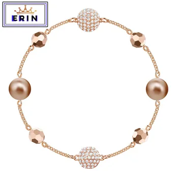 

High quality SWA new magnetic clasp Bracelet buckle and crystal romantic love luxury gift Earrings