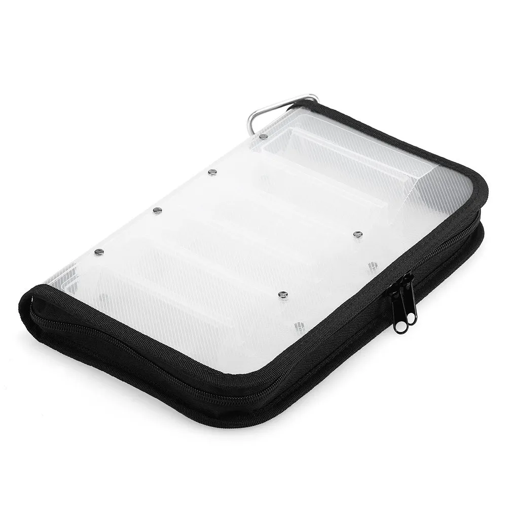 Waterproof Double Sided Fishing Lure Tackle Box Case for Squid Jig Hooks Storage Box Carrier Bag Case 12 Compartments