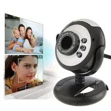 Usb Video Web Camera Six Lights Night Vision Drive-free Clip Camera
Computer Webcam with MIC for PC Laptop Camera