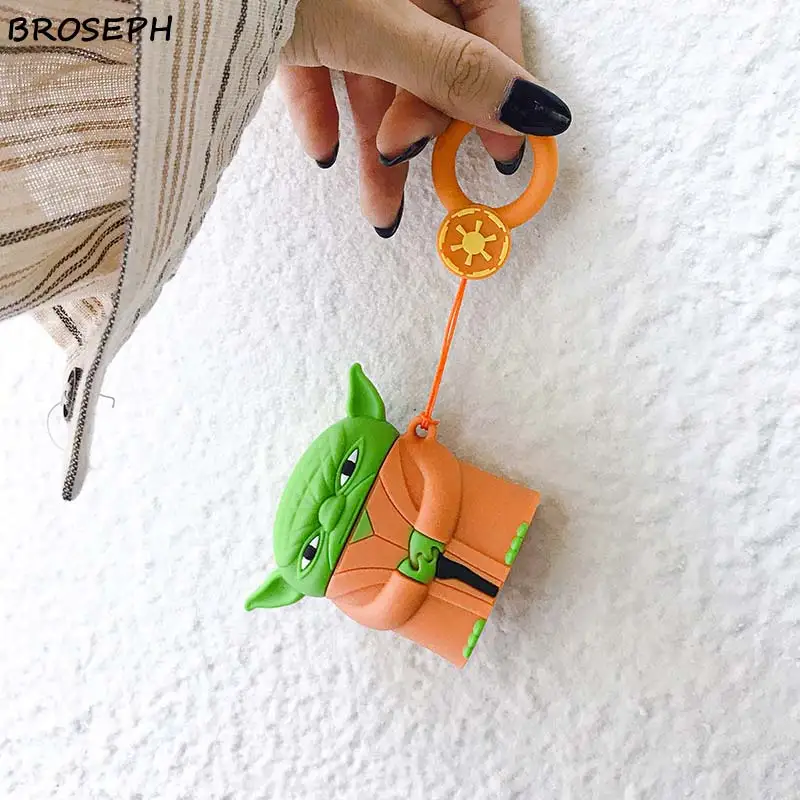 Мультяшный 3D чехол с принтом из "Звездных Войн" для AirPods 2 1 чехол силиконовый беспроводной Bluetooth чехол для наушников Coque для Air Pods 2 1 держатель чехол s