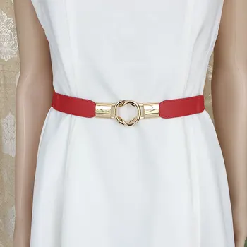 

Fashion waist elastic belt black red stretch belts for women easy riem ceinture femme ladies designer accessories no buckle
