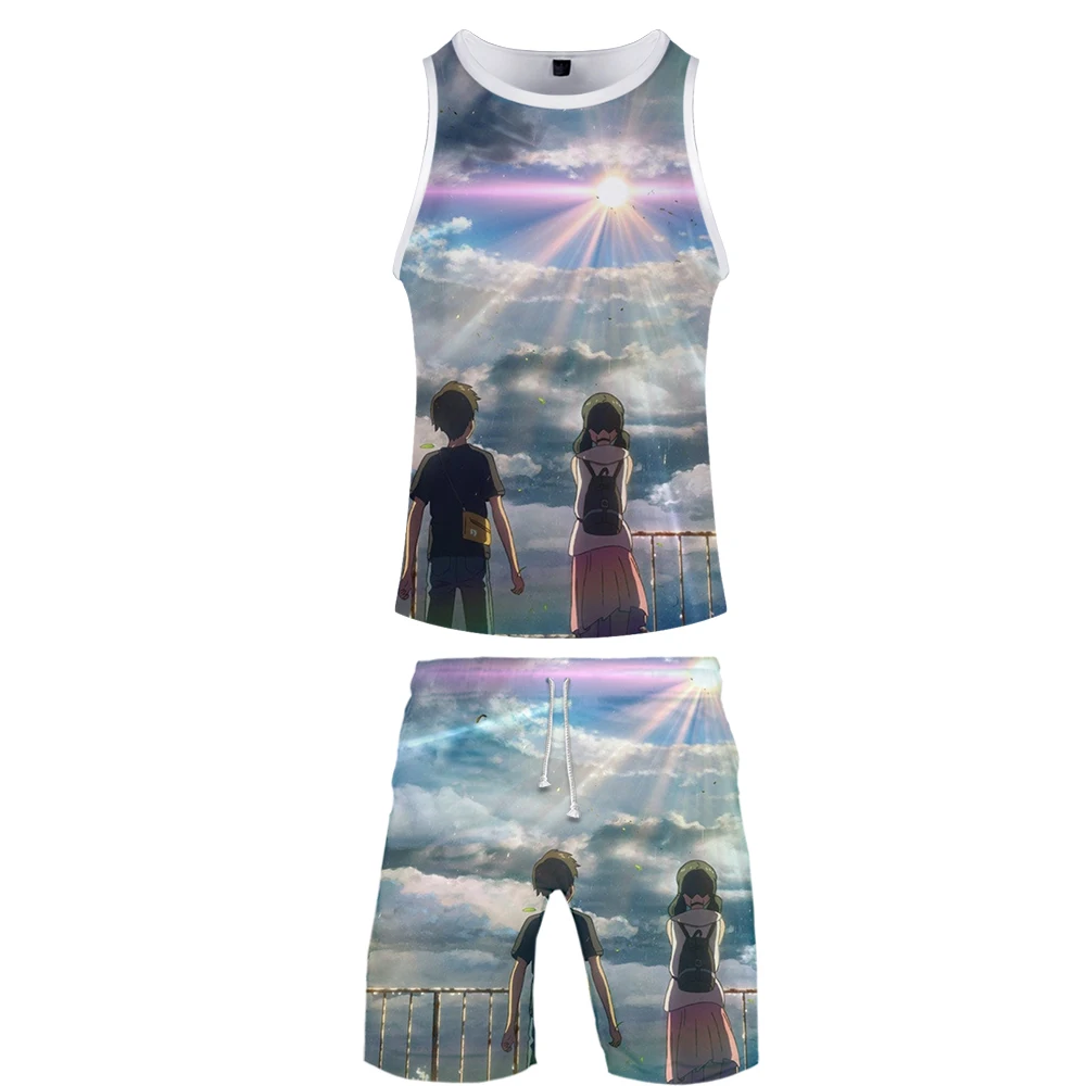 Stranger things 3D printing two piece set casual short sleeve T shirt +shorts fanshion streetwear O neck tshirt sports short set