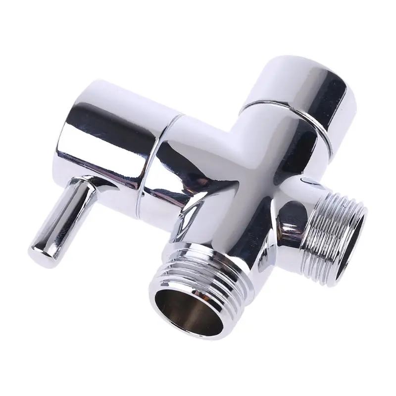 Brass G1/2" T-adapter 3 Ways Valve Shower Diverter Water Separator Bathroom Toilet Bidet Sprayer