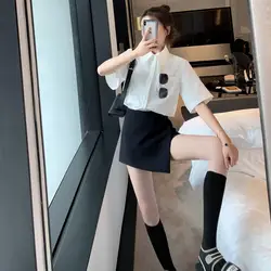 2019 новый стиль сети hong yang газ наряд изящный комплект рубашки очень фея по возрасту юбка женский летний комплект из двух предметов