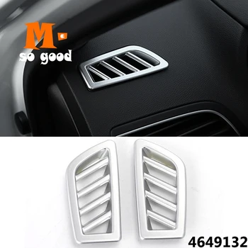 

For Renault Koleos ABS Matte 2pcs Car Front Air Outlet panel decoration Cover trim 2017 2018 Car interior styling Accessories