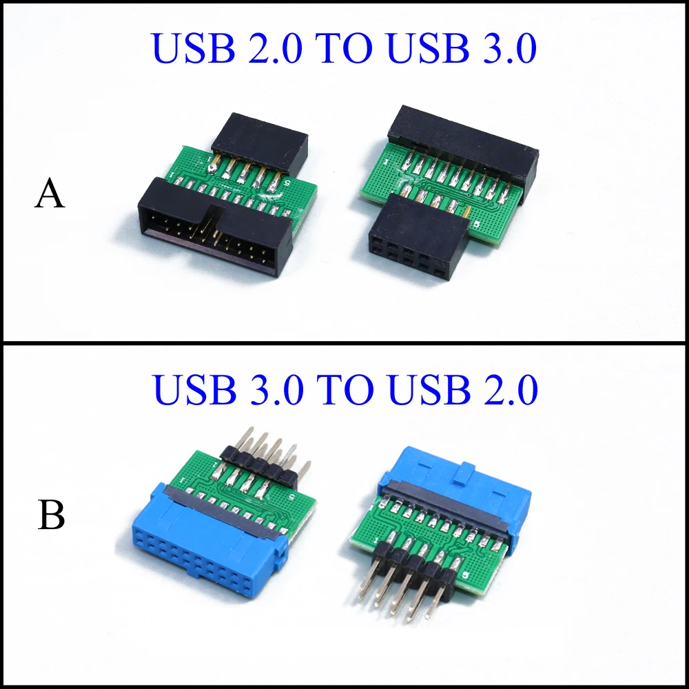 Юйси шасси передний USB2.0 9pin Женский к USB3.0 19 pin 20Pin Мужской адаптер USB 3,0 19pin/20Pin к USB 2,0 9PIN конвертер адаптер| | | АлиЭкспресс