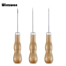 3 шт деревянной ручкой шитье Awl DIY Carft стежка иглы конус под давлением Трафареты парусиновая Обувь Ремонт Удар шило кожа ремесленное Шило инструмент 3 шт деревянной ручкой шитье Awl DIY Carft стежка иглы конус под давлением Трафареты парусиновая Обувь Ремонт Удар шило кожа ремесленное Шило инструмент