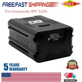 

80V 3000mah For Greenworks Battery Replacement Rechargeable Lithium Battery Power Tools Accessory GBA80400 GBA80200 GBA80500