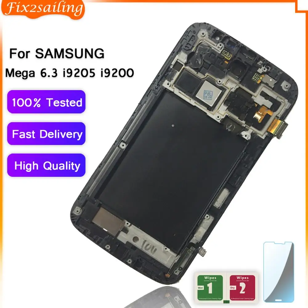 Super AMOLED ЖК-дисплей для Samsung Galaxy Mega 6 3 дюйма i9200 i9205 сенсорный ЖК-экран с дигитайзером