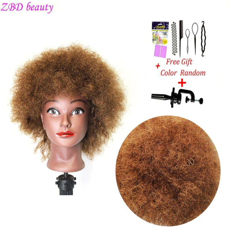 Afro Kinky Mannequin Head With Human Hair For Braiding Styling