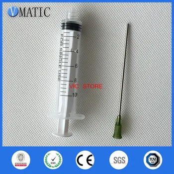 

High Quality Non Sterilized 10ml/10cc Luer Lock Plastic Syringes With 16G Blunt Tip Needles 9.5 Cm Tube Length 100mm Needles