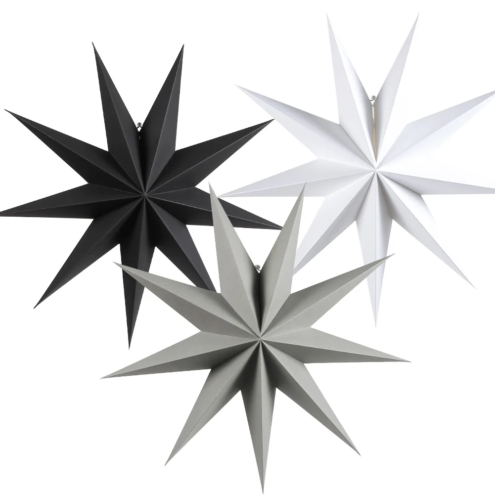 60cm 24inch Paper Star Lanterns Christmas Ornaments White Black Grey Star Lantern Christmas Decorations For Home Craft 60cm 24inch Paper Star Lanterns Christmas Ornaments White Black Grey Star Lantern Christmas Decorations For Home Craft