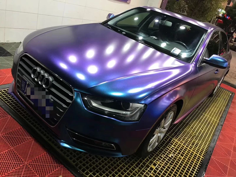 Pearl Chameleon Metallic Purple Blue Vinyl Film Sticker-8