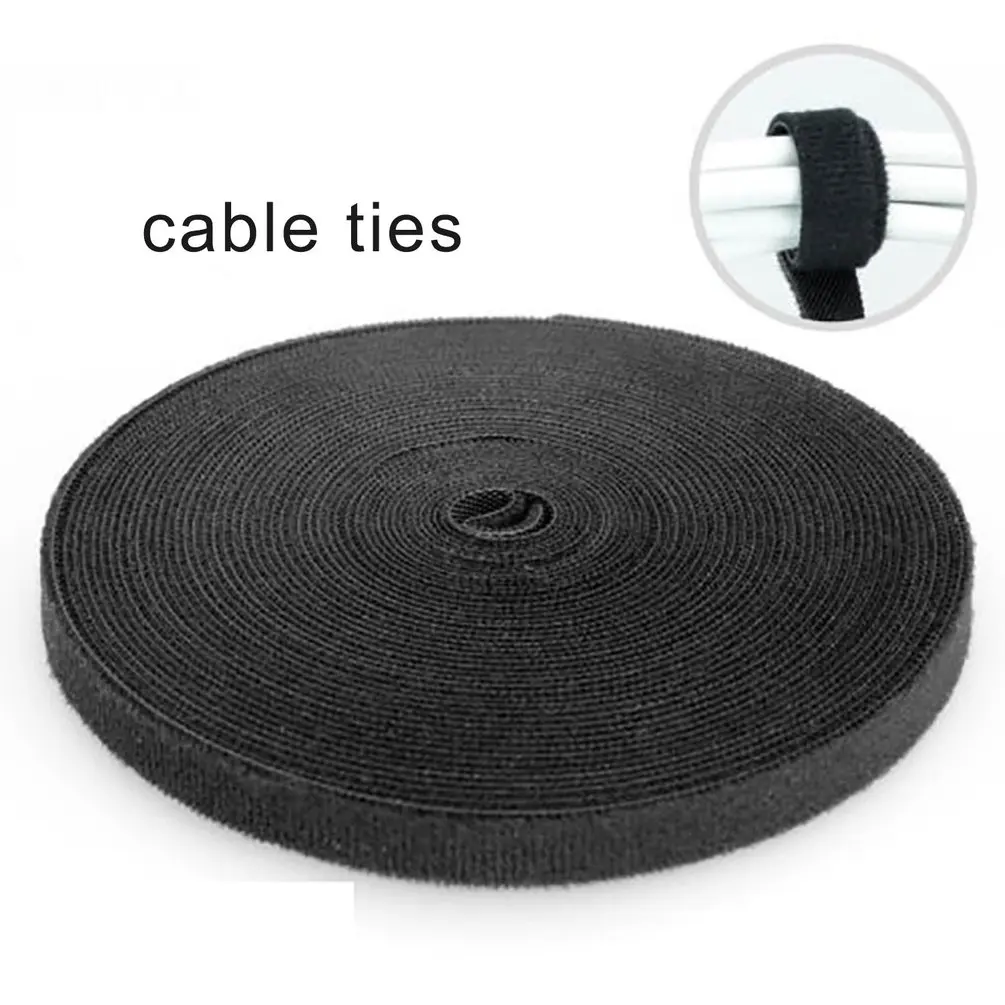 Cable organizer Cable ties Nylon cable ties Cable tie Nylon zip ties 5/10M Reusable Cable Ties Self Adhesive Fastener Tape Wire Cable Organizer Cord Winder Manager Bundle Strap Cuttable Tie
