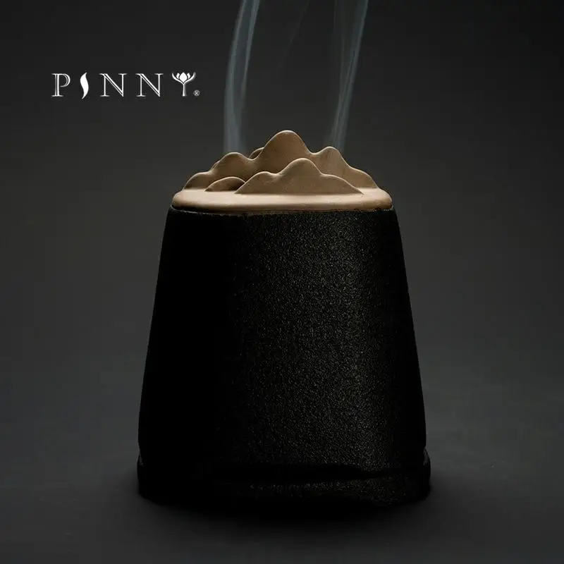 

PINNY Mountain Peak Coil Incense Burners Sandalwood Incense Base Ceramic Crafts Living Room Decoration Zen Censer