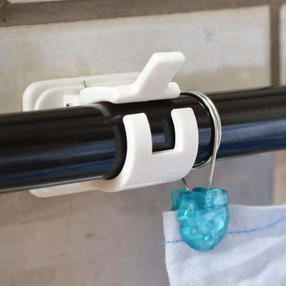 

1 Set 4 Sets Of Hanging Rod End Hanging Clip Curtain Shower Curtain Fixing Clip Curtain Rod Bracket