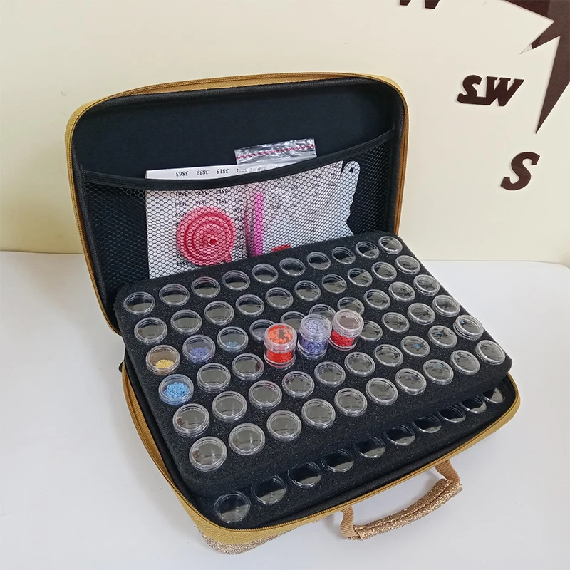 

Ящик для хранения косметичка шкатулка для украшений косметичка алмазов картина золотистые бутылочки 5d аксессуары инструменты для переноски Чехол