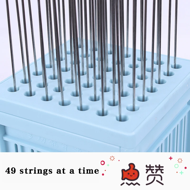 49 Holes Bbq Meat Skewer Tools Wear Meat String Machine Tofu Skewer Kebab Maker Box Machine Grill Barbecue Kitchen Accessories