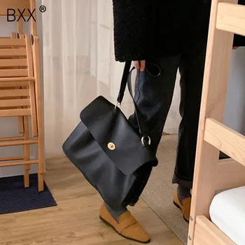 

[BXX] Solid Color PU Leather Crossbody Bags For Women 2020 High Capacity Shoulder Messenger Bag Female Travel Handbag Tote HJ683