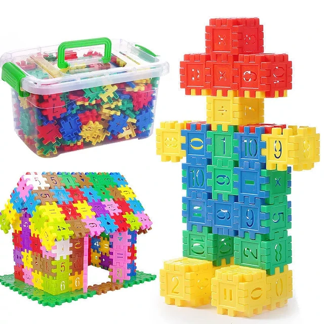 160 peças blocos de montar Blocos de construção para casas Brinquedos  Educativos brinquedo para crianças Brinquedos - AliExpress