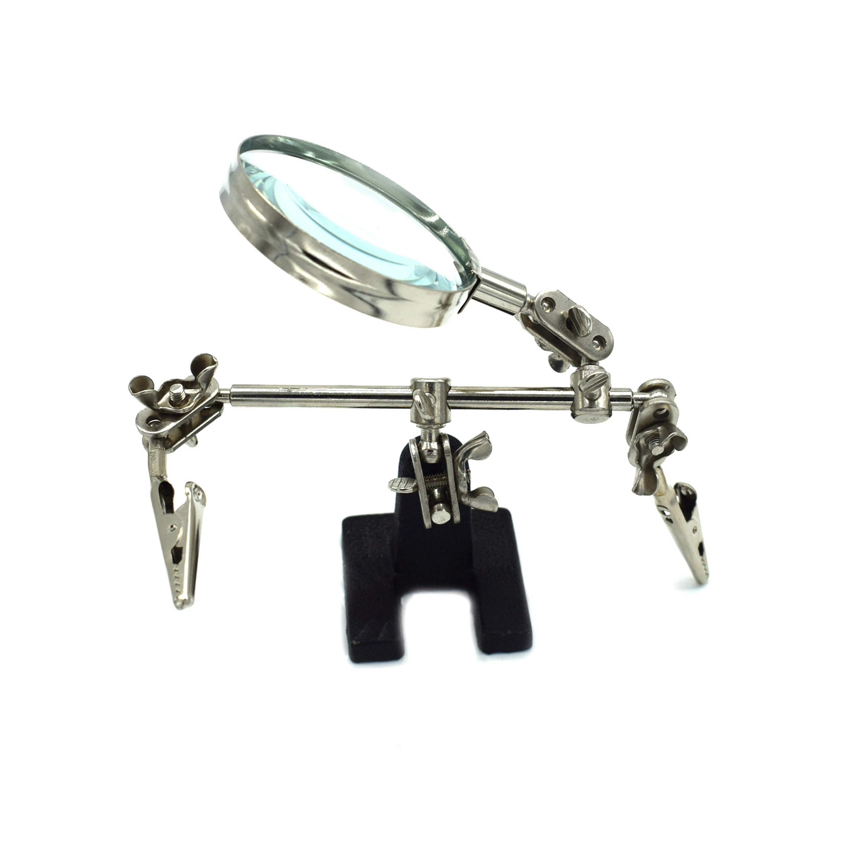 Magnifying Glass Soldering Accessory Adjustable Locking Arm Clip Third Hand Tool 