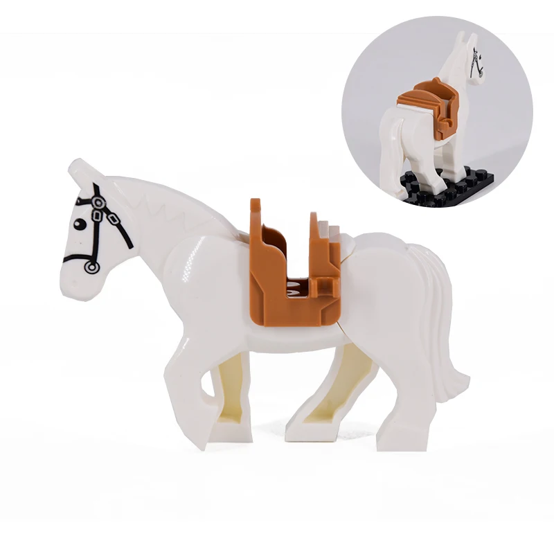 w/2 clips NEW Lego Minifig Reddish Brown Animal SADDLE for a Horse Camel or Cow 