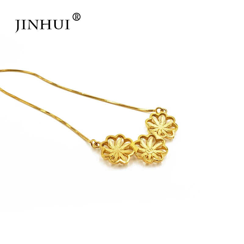 JINHUI Модные женские золотые ювелирные ожерелья с кулоном 45 см цепочка подарки для подружки вечерние свадебные украшения