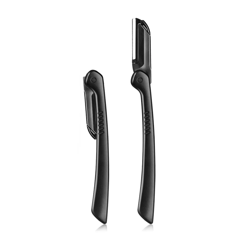 

Beauty Foldable Eyebrow Trimmer Sharp Portable Eyebrow Scraper Black With Mesh Eyebrow Knife Beauty Makeup Tool MD04