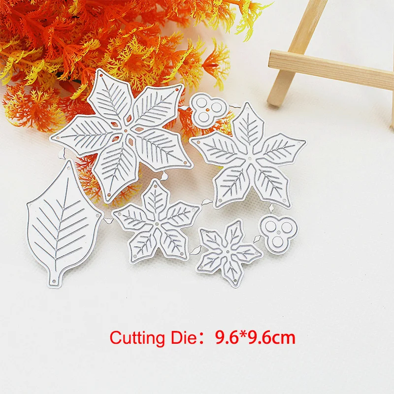 

Craft metal cutting dies cut die mold Christmas flower leaves Scrapbook paper craft knife mould blade punch stencils dies